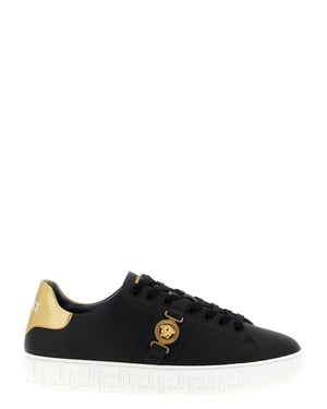 Versace Svarta Nylon Lågskor