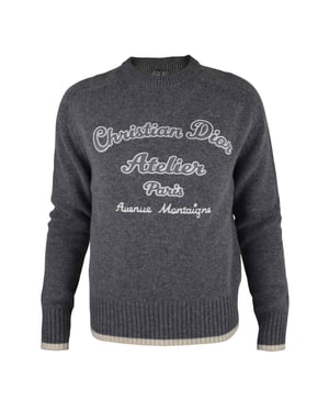 Dior CD Atelier gebreide trui Grijs