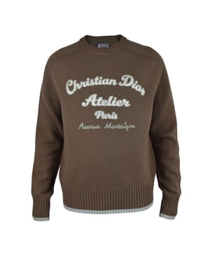Dior CD Atelier gebreide trui Bruin