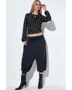 Women's Modal Polyester Capri Salwar Trousers