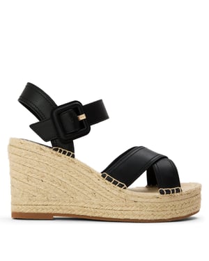 Women's Boss Sandwdg Ltbk 10271792 Wedge Sandals in Black