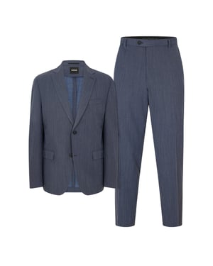 Men's Boss Huge 2pcs 242 10248486 01 Suit in Dark Blue