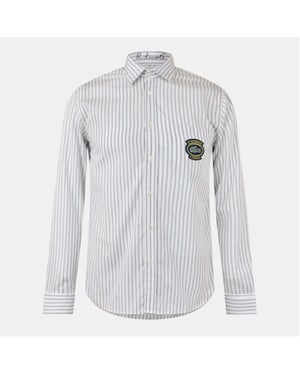 Men's Lacoste Regular Fit Long Sleeve Shirt in Flour/Croissant