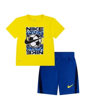 Boys Nike Icon Crew Neck Short Sleeve T-Shirt and Short Set in Game Royal