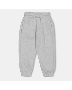 Boys Off White Monster Solid Patterned Straight Joggers in Grey
