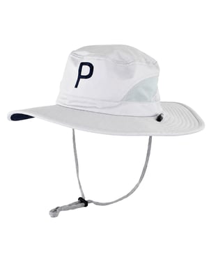 Puma Aussie P Light Grey Golf Bucket Hat