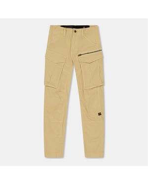 Boys G Star Rovic Zipped Pocket Solid Combat Cargo Pants in Dk Brick
