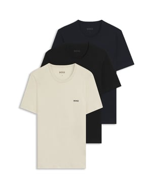 Men's Boss Regular Fit Crew Neck T-Shirt 3 Pack in .Open Misc