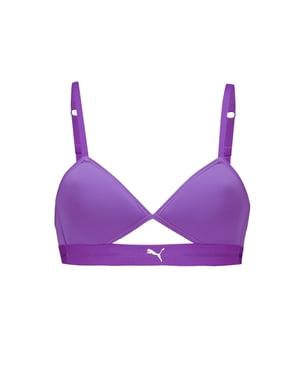 Women's Puma Peek A Boo Triangle Bralette in Astor Purple