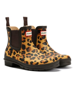 Hunter Original Chelsea Rubberen Dames Bruine Wellingtonlaarzen