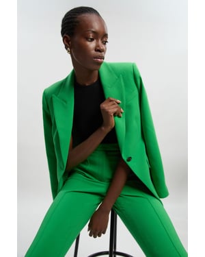 Petite Compact Stretch Single Breasted Tailored Blazer