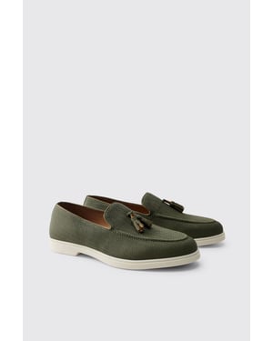 Textured Tassel PU Loafer