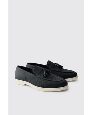 Textured Tassel PU Loafer