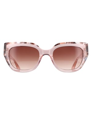 Ted Baker Cat Eye Womens Gloss Crystal Pale Pink Brown Gradient TB1757 Coral