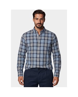 Gant Overhemd heren checked melange poplin shirt 3262006/901