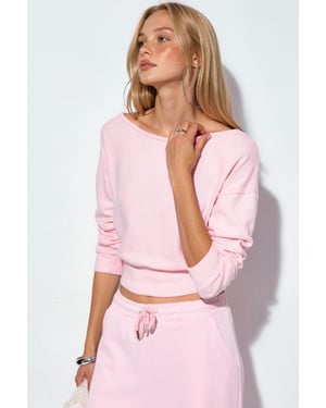 Dames Cropped Crew Neck Sweater