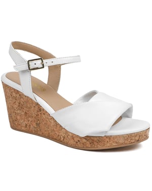 Jones Bootmaker Iva Leather Wedge Heel Sandals