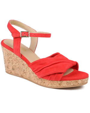Jones Bootmaker Iva Leather Wedge Heel Sandals