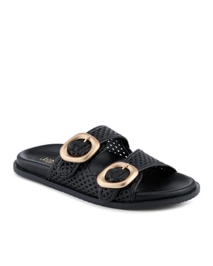 Jones Bootmaker Gisela Leather Dual Buckle Sandals