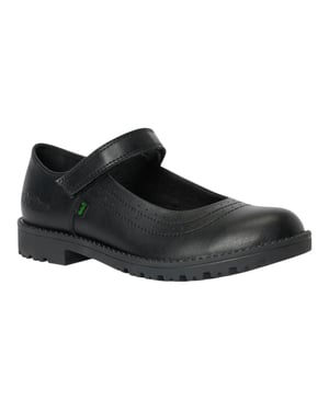 Kickers Girls School Shoes Jnr Lachly Mary Jane Touch Fastening black