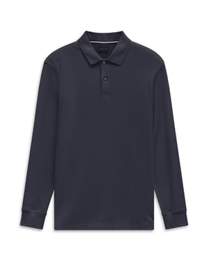 Bugatti Herren Polo-shirt van katoen met lange mouwen