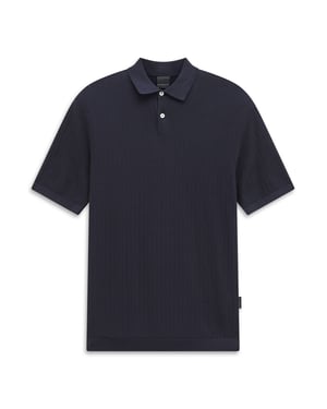 Bugatti Herren Gebreid poloshirt met korte mouwen, katoen, polokraag