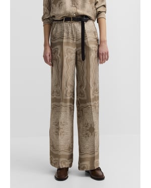 Bugatti Damen Vrijetijdsbroek Viscosebroek Grafische print