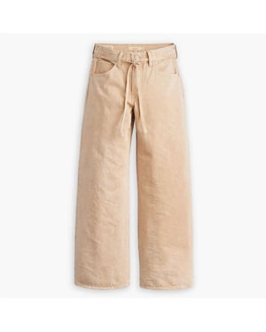 Levis Dames/Dames Jeans met wijde pijpen (Beige)