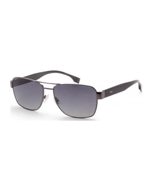 Hugo Boss Heren 60mm Zwarte Donkere Ruthenium Zonnebril BOSS1441OS-0ANS-WJ