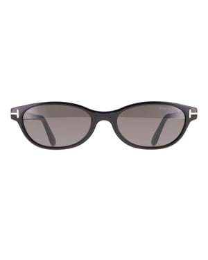Tom Ford Cat Eye Womens Shiny Black Grey Light Mirror Chloe-02 FT1310