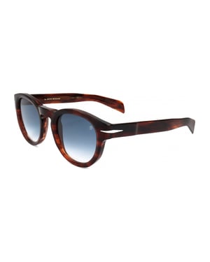 David Beckham Men's 48mm Brown Striped Havana Sunglasses DB7041-S-Z15-48