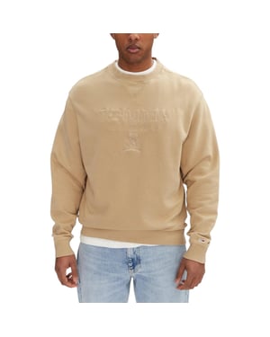 Tommy Hilfiger Mens Tonal Varsity Sweatshirt Casual Cotton Crew Neck New Top