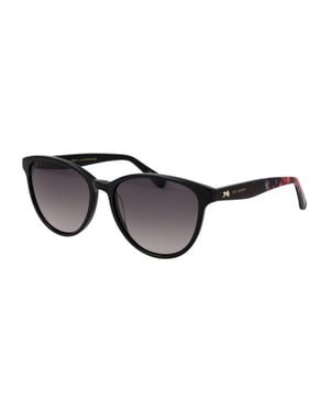 Ted Baker TB1763 Flori 001 glanzend zwart grijs gradiënt zonnebril