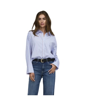 Only Onloregon alva lange mouw reg shirt dusty blue
