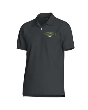 Korte Mouwen Kraag Polo Shirt in Antraciet