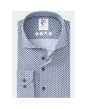 R2 Amsterdam Overhemd extra lange mouw printed single jersey shirt 134.wsp.xls.008/010