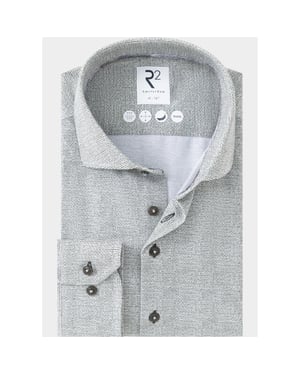 R2 Amsterdam Overhemd heren knitted polyester sorona shir 134.wsp.013/070