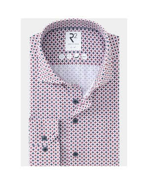 R2 Amsterdam Overhemd heren printed single technical knit 134.wsp.008/084
