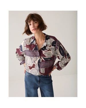 Summum 2s3561-12487 120 blouse scarf print multicolour