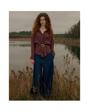 Summum 2s3524-12492 335 blouse lyocell blend dark burgundy