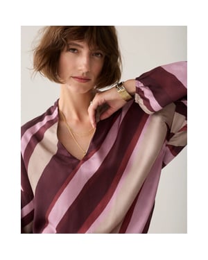 Summum 2s3560-12488 120 top v neck stripe printed multicolour