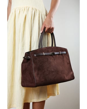 Wheres That From Womens Grelle Leather Belt Lock Detail Tote Bag