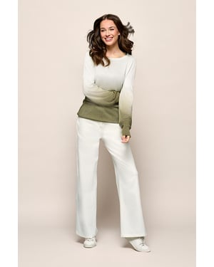 Corbyn Top Offwhite / Olijfgroen