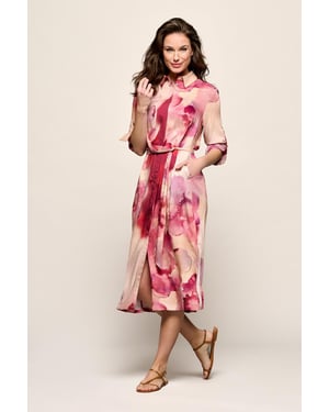 Bowie Print Jurk Roze