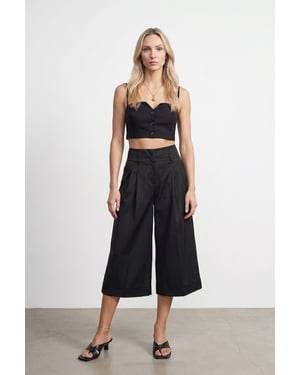 Hoge Taille Wijde Crepe Culottes