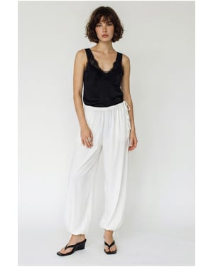 Women’s Ankle-length Salwar Trousers With Tie Waist