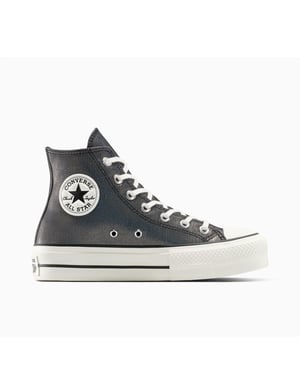 Women's Converse Chuck Taylor All Star Lif High Top Trainers in 001-Black/Bla
