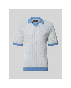 Jack & Jones Jprblublake structure knit split neck ss dessin