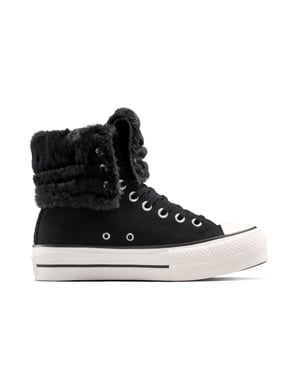 Women's Converse Chuck Taylor All Star Fol Platform Trainers in 001-Black/Bla