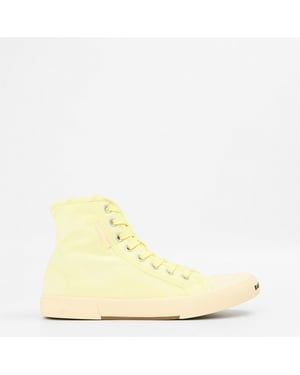 Women's Balenciaga Ankle Length Sneakers in Yellow/White